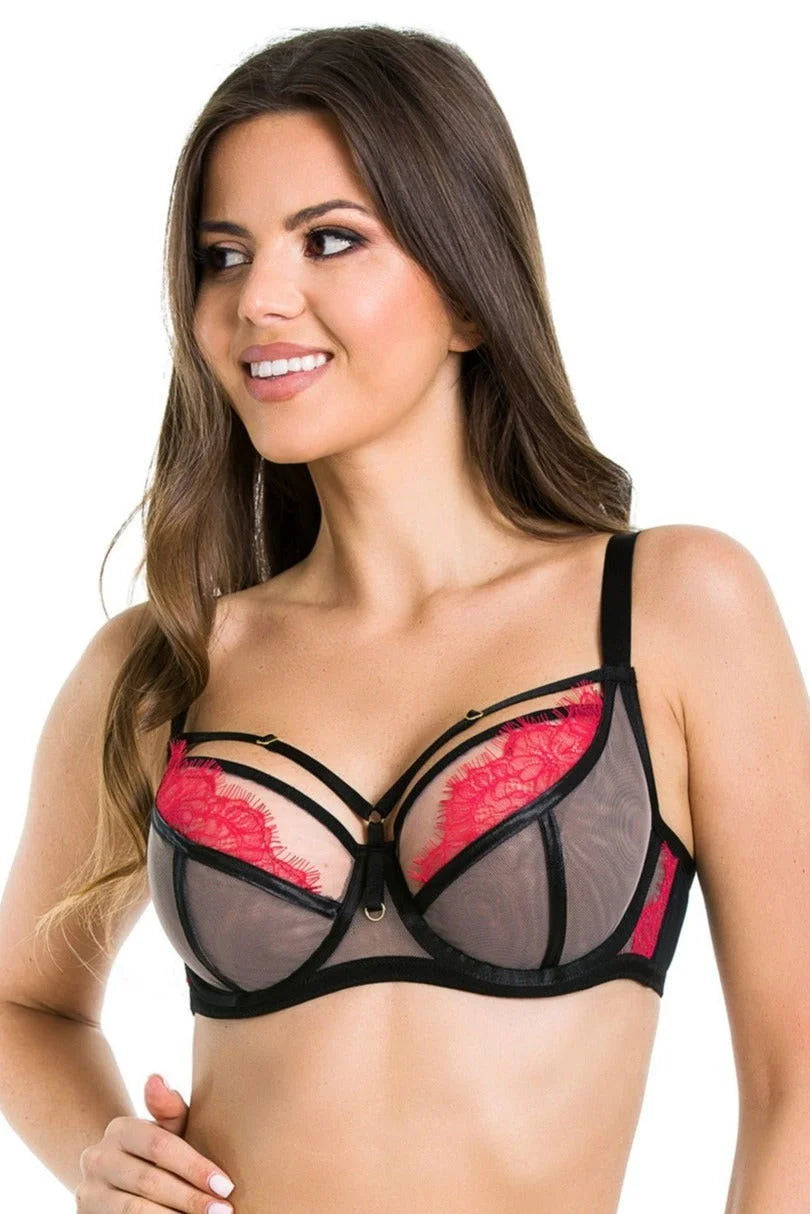 Reggiseno soft - delice - nero-rosso