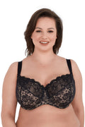 Reggiseno soft in pizzo - chantal maxi - nero