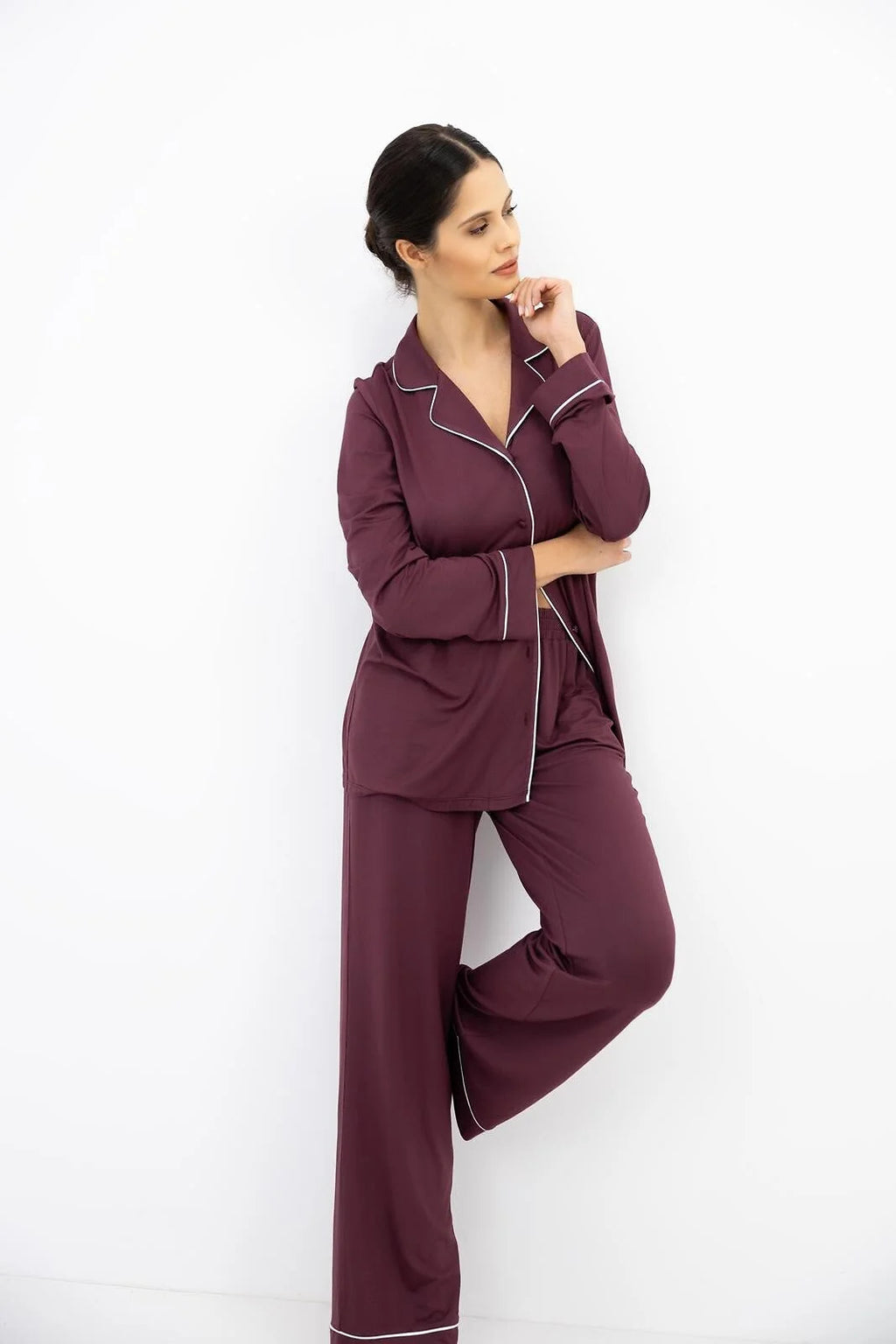 Samira - pigiama lungo da donna in modal