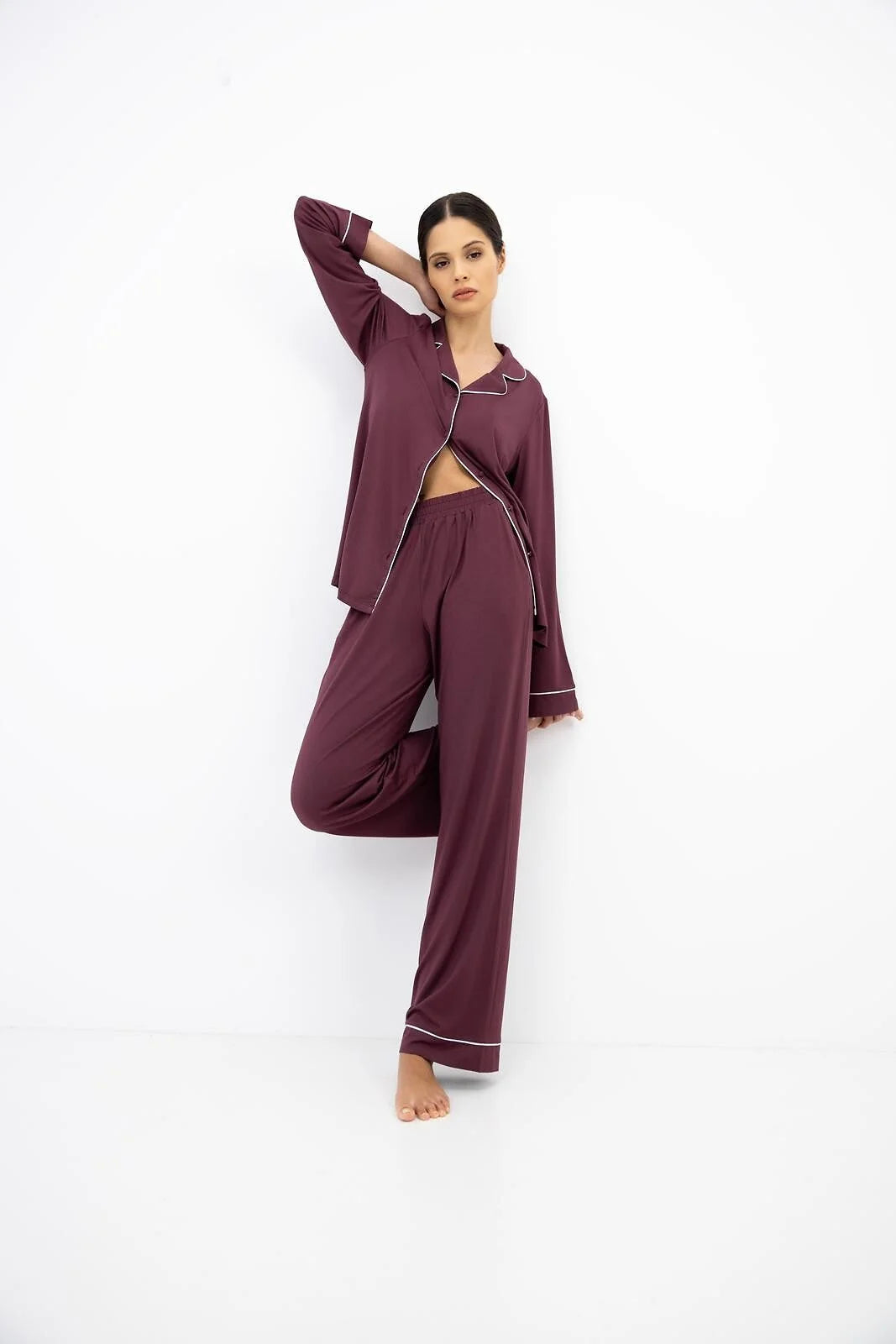Samira - pigiama lungo da donna in modal