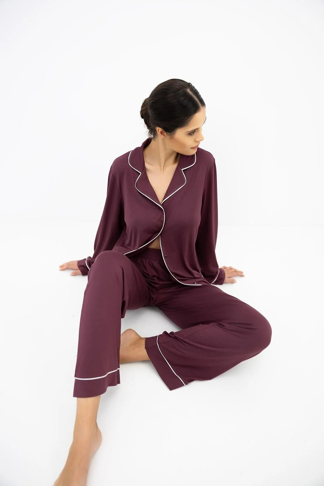 Samira - pigiama lungo da donna in modal