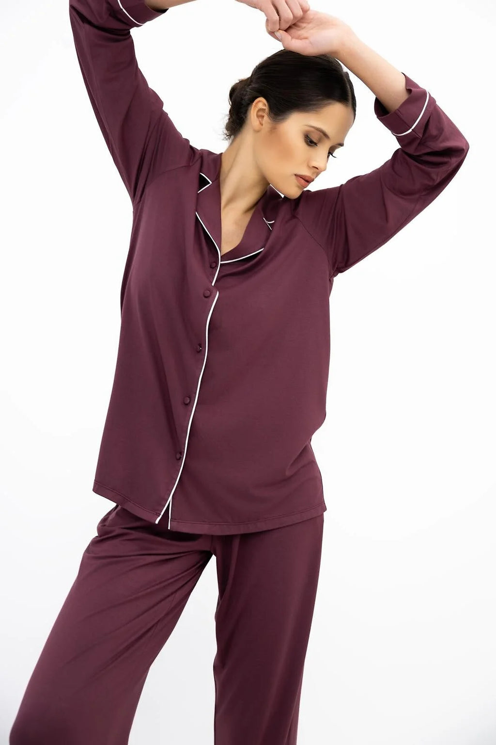 Samira - pigiama lungo da donna in modal
