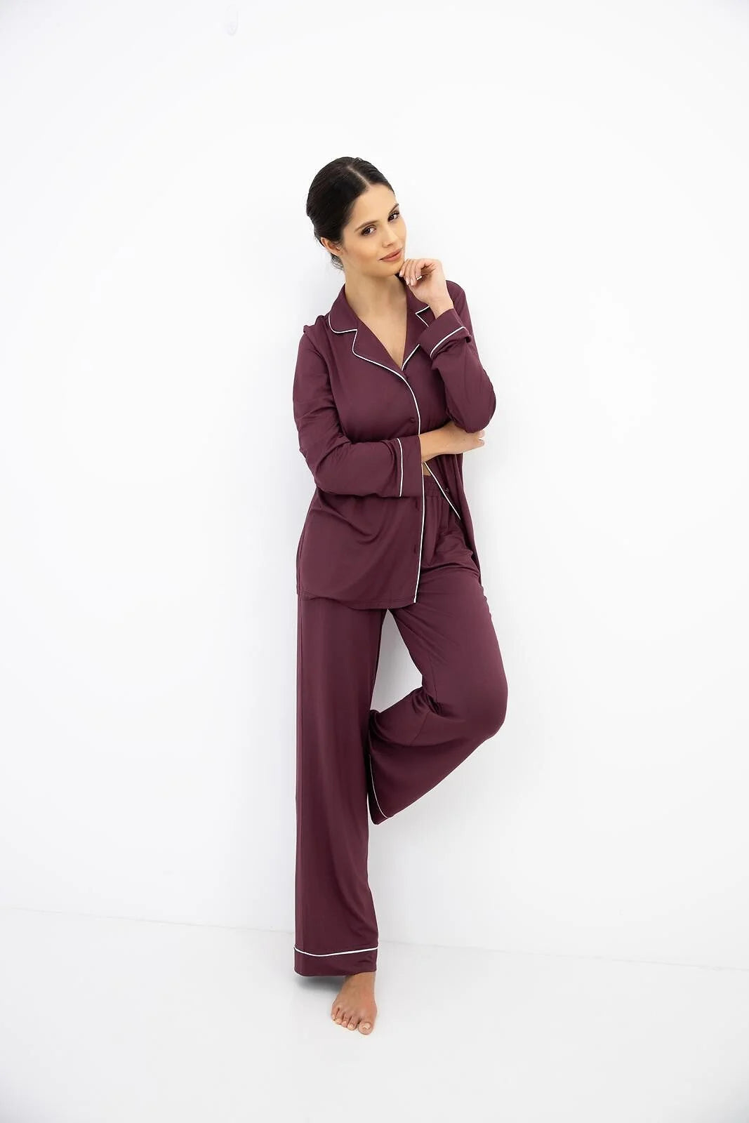 Samira - pigiama lungo da donna in modal