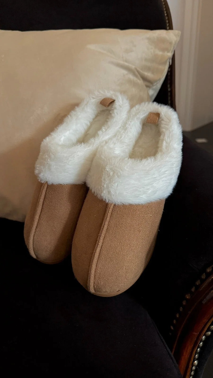 Sanna - pantofole da donna effetto suede con interno