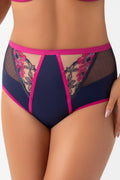 Savina - slip da donna in microfibra pizzo rete e tulle