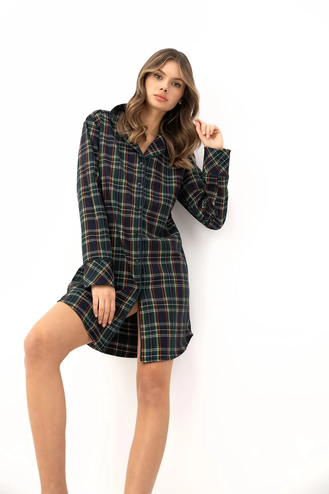 Skyler - camicia da notte donna in sottile flanella