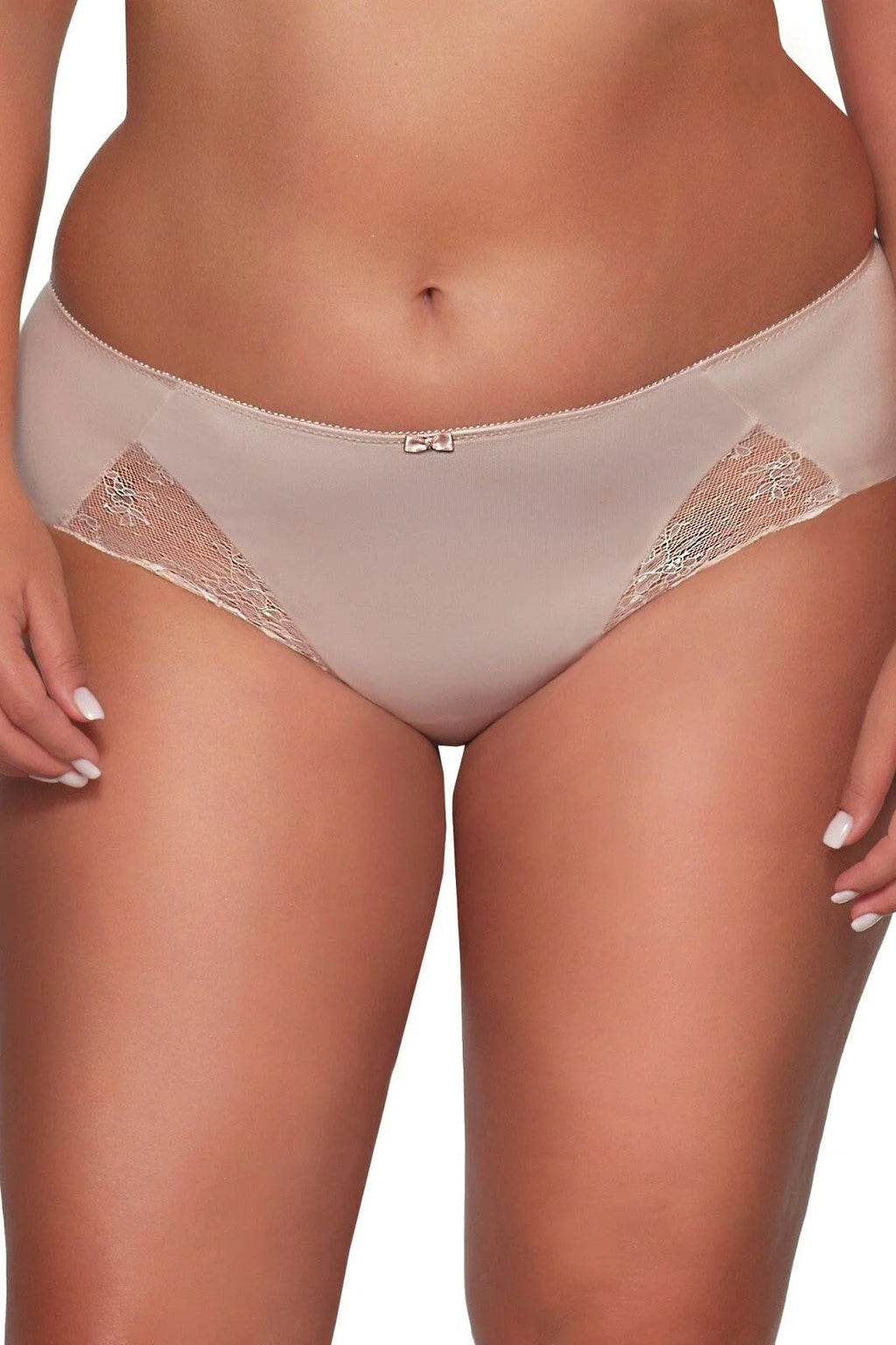 Slip brasiliano da donna in microfibra e pizzo - odette