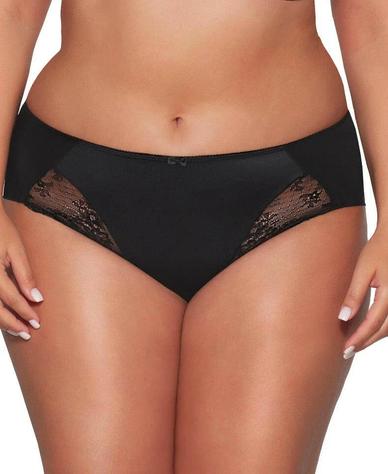Slip brasiliano da donna in microfibra e pizzo - odette