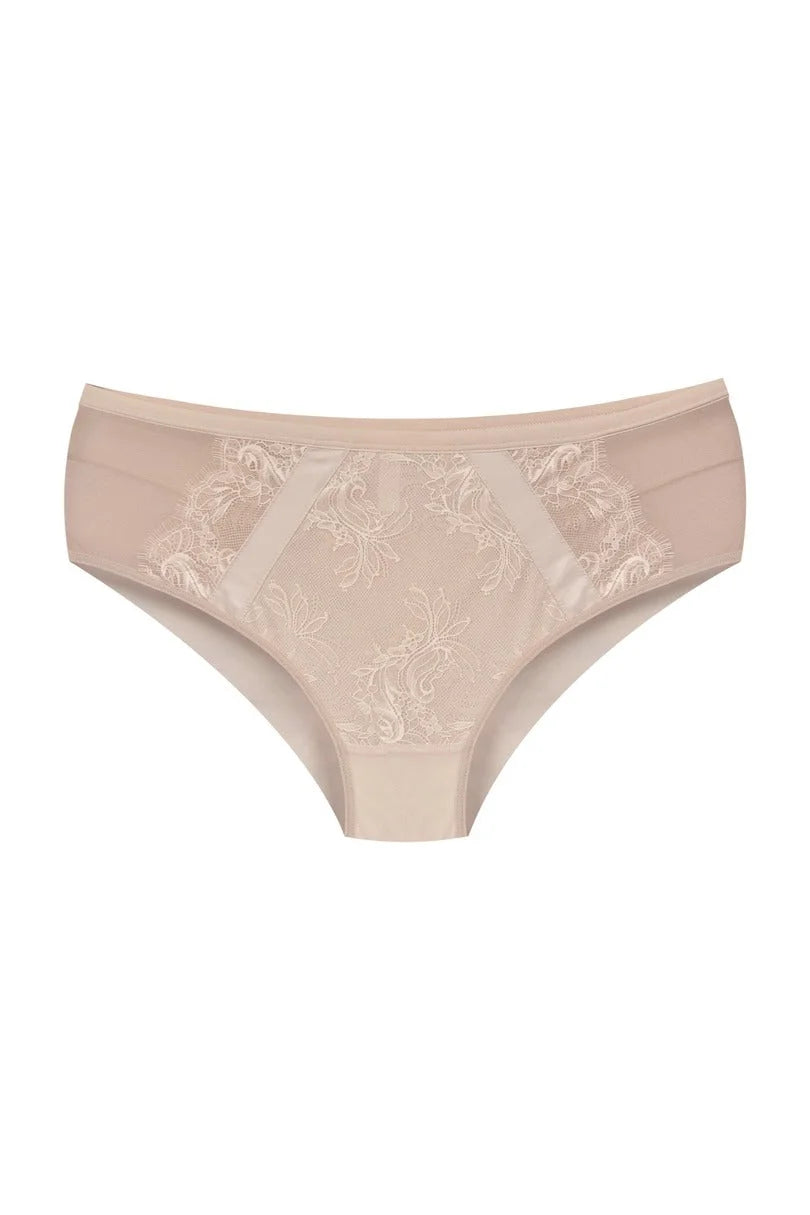 Slip da donna alti in pizzo - monaco - beige