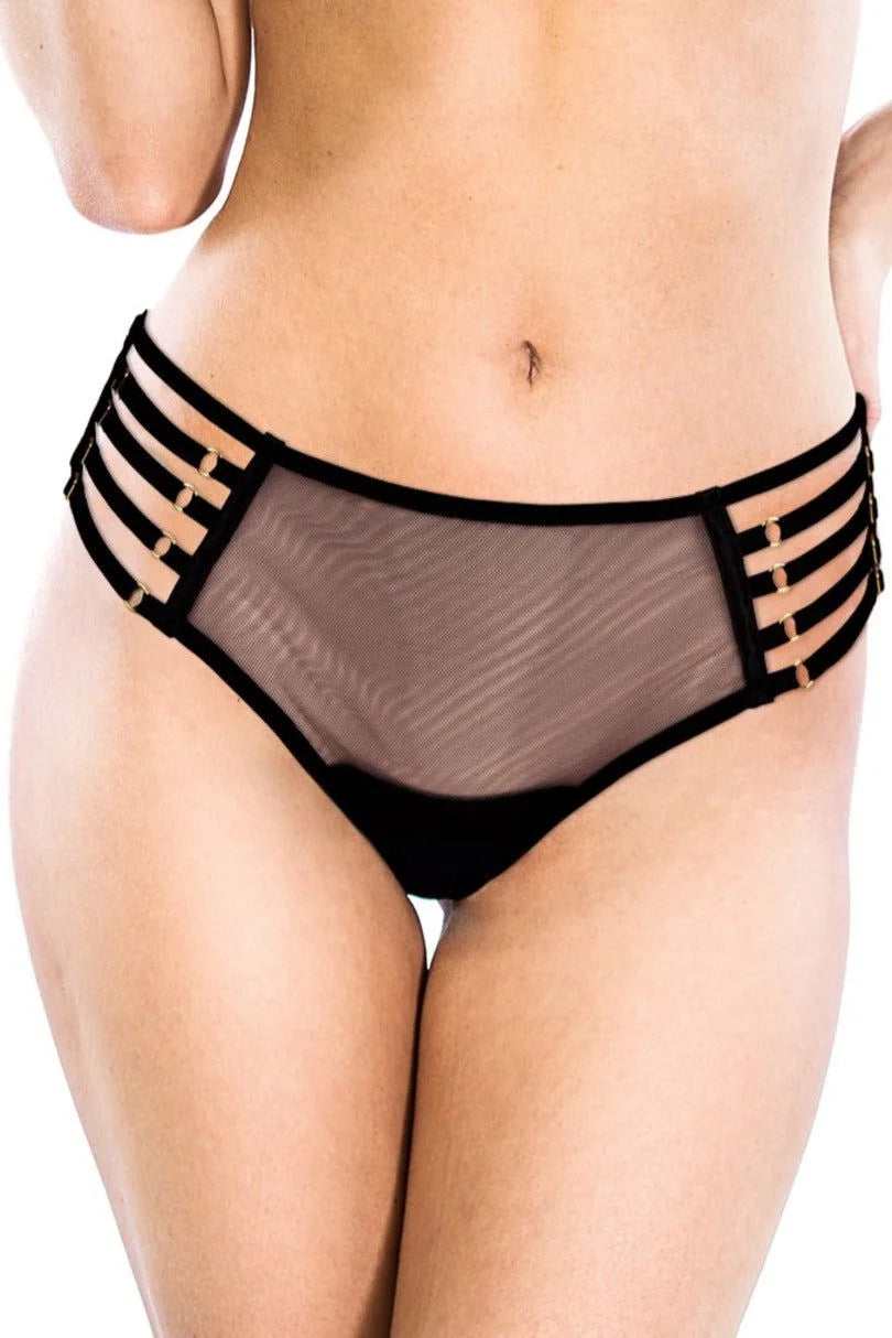 Slip donna brasiliano - naked 19064 - nero-beige