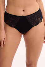 Slip da donna brasiliano in pizzo - isla jessia - nero