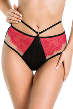 Slip donna - delice - nero rosso