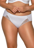 Slip donna in microfibra e pizzo - azalea - bianco - 2111
