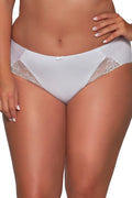 Slip donna in microfibra e pizzo - odette - bianco - 2112