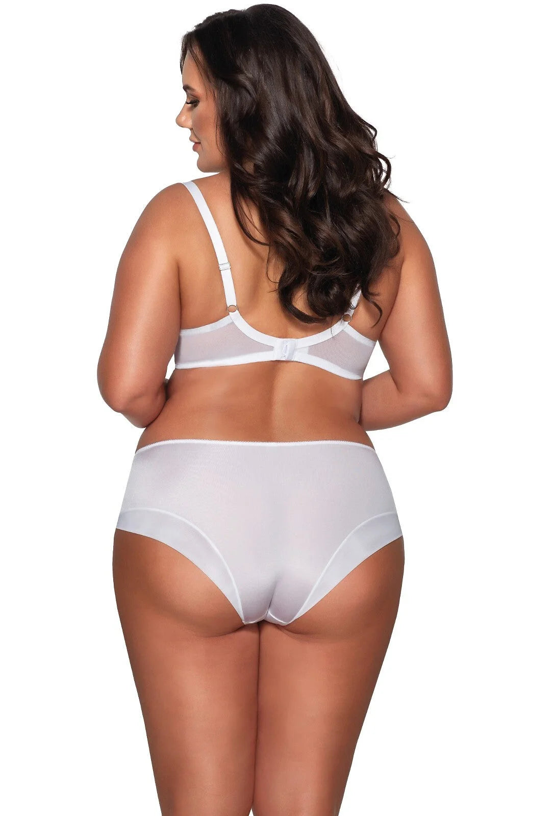 Slip donna in microfibra e pizzo - odette - bianco - 2112