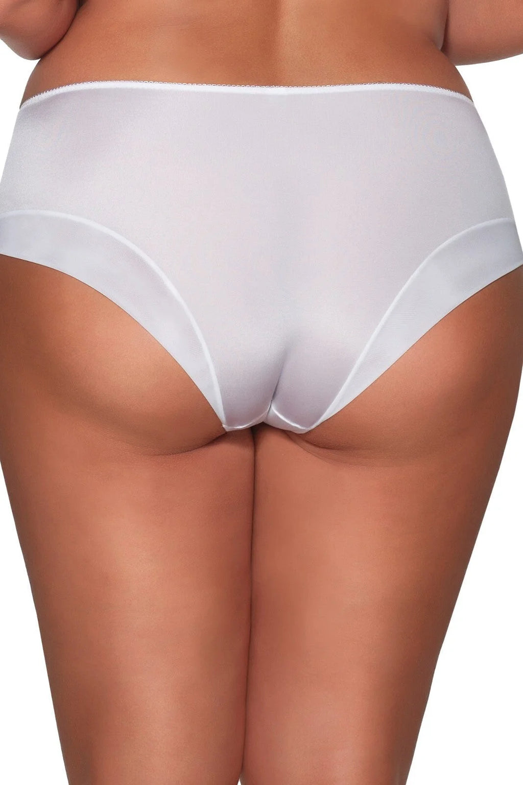 Slip donna in microfibra e pizzo - odette - bianco - 2112