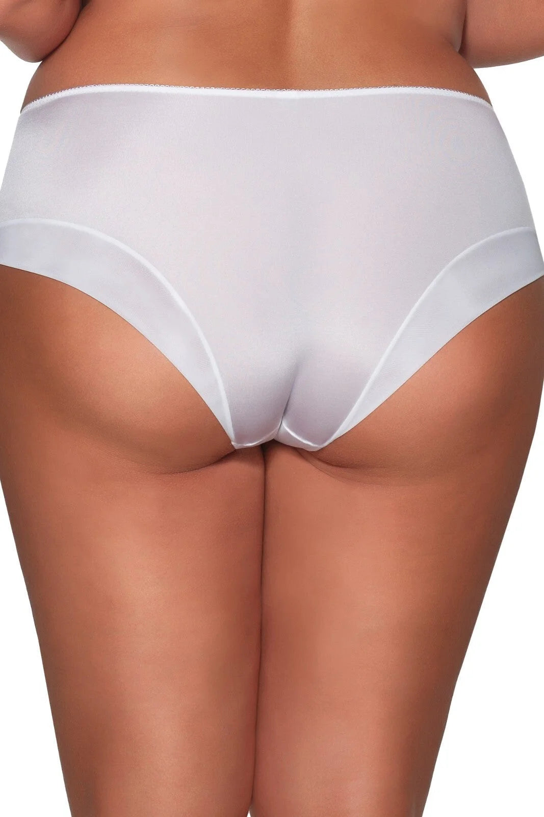 Slip donna in microfibra e pizzo - odette - bianco - 2112