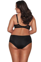 Slip donna in microfibra e pizzo - odette - nero - 2112