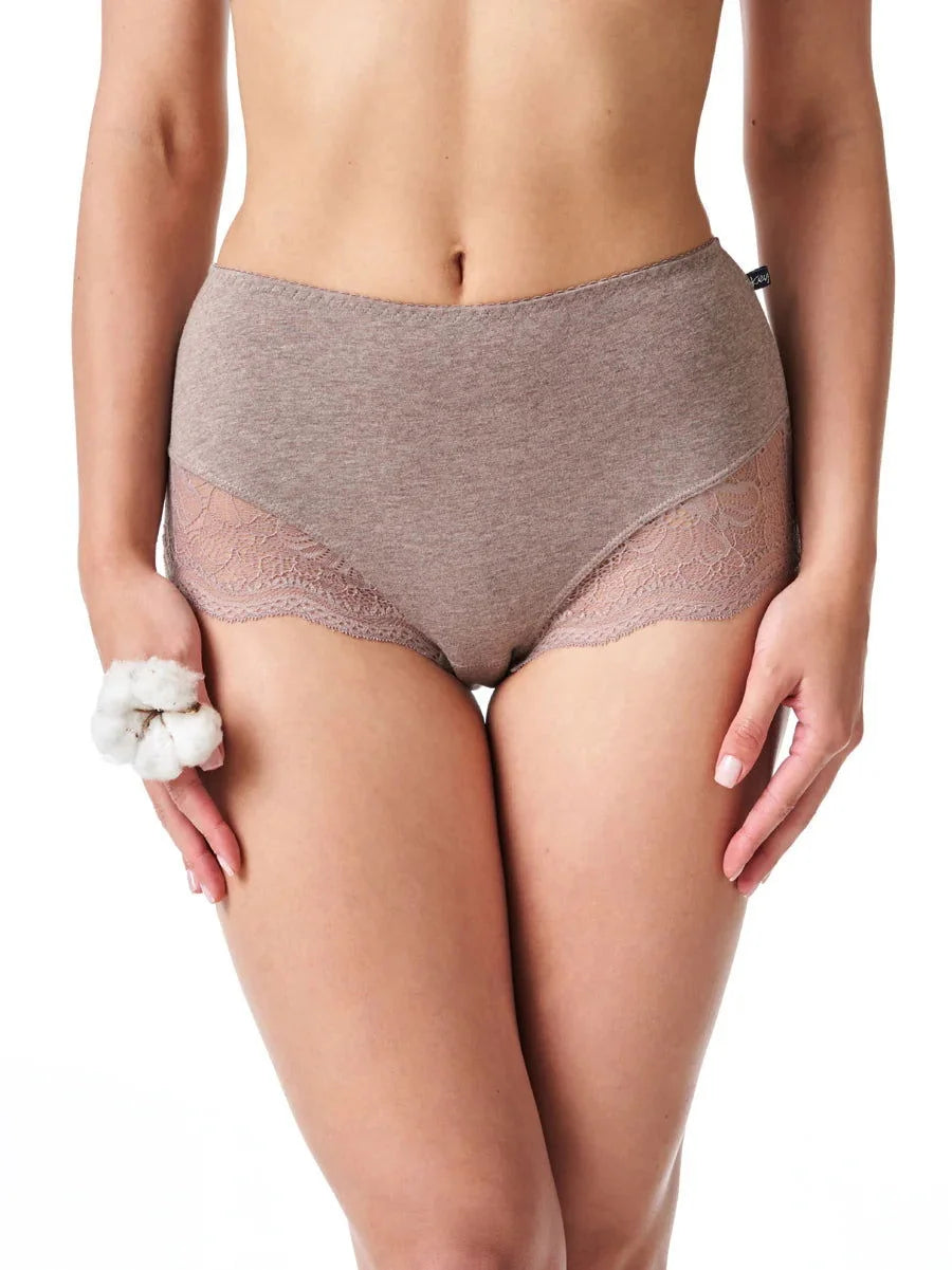 Lpf 111 - slip da donna vita alta in cotone con girogamba