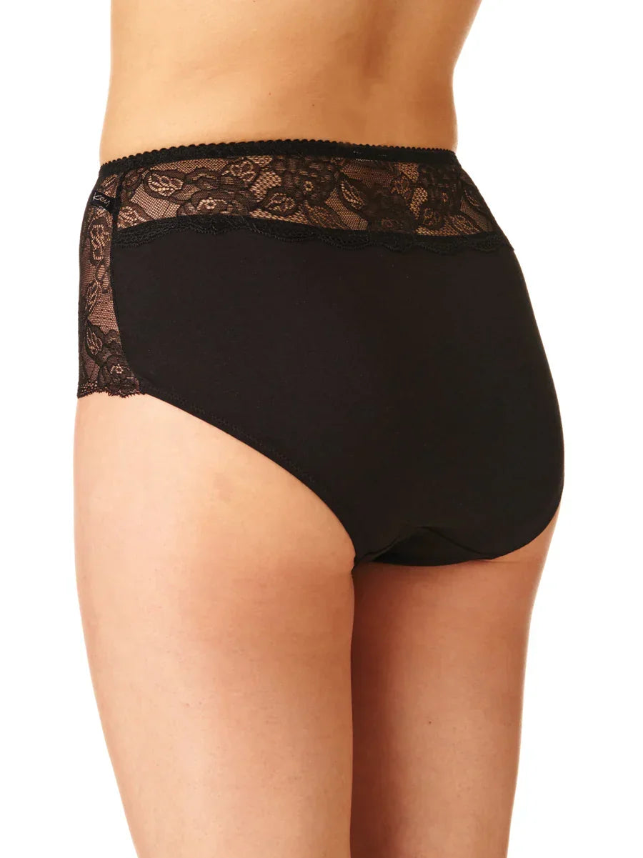 Lpf 280 - slip da donna a vita alta in cotone con fianchi