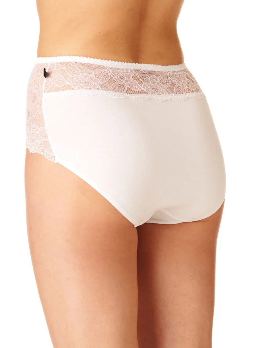 Lpf 280 - slip da donna a vita alta in cotone con fianchi