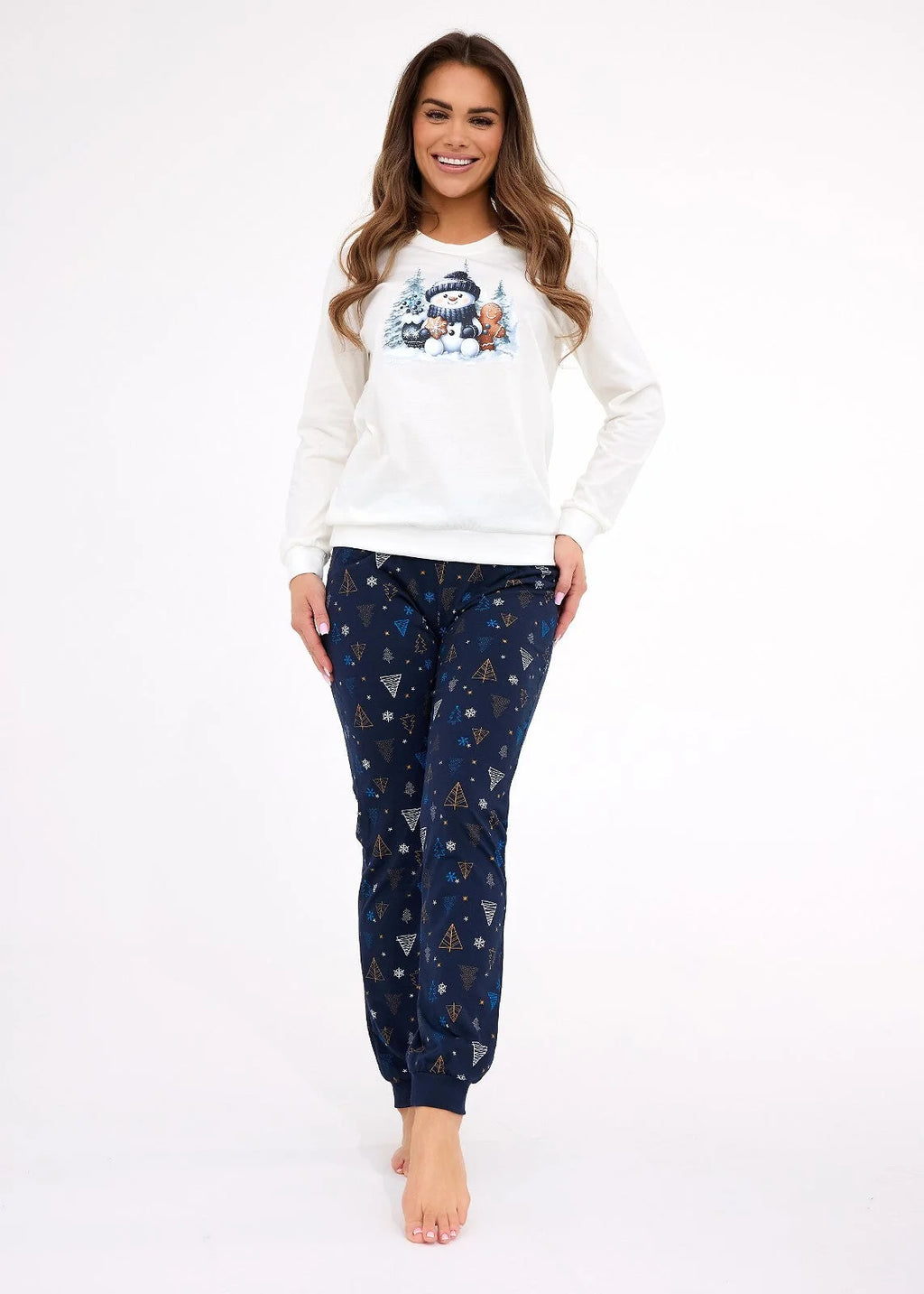 Snowy day | pigiama da donna in cotone con pantaloni