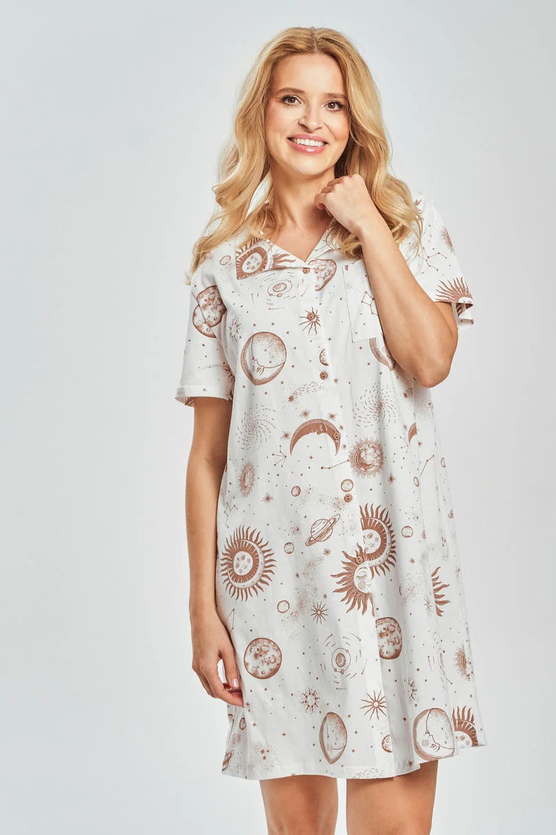 3521 - sol - camicia da notte donna in cotone – modello
