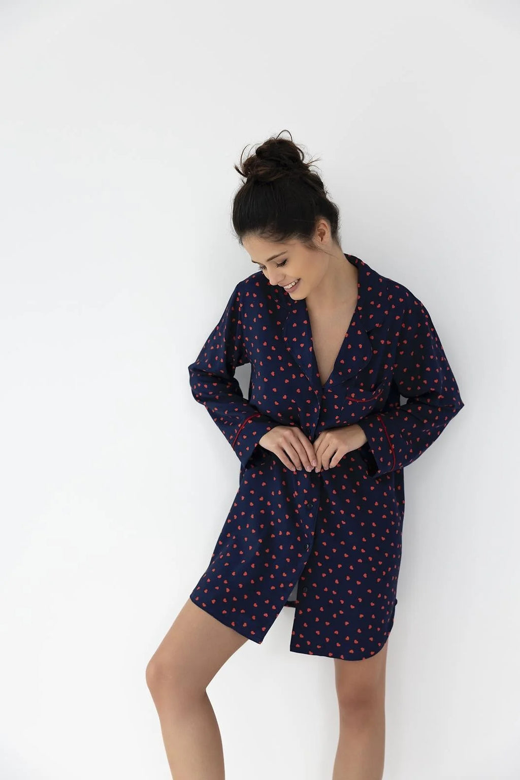 Sophia | camicia da notte taglio a in viscosa - sunset