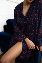 Sophia | camicia da notte taglio a in viscosa - sunset