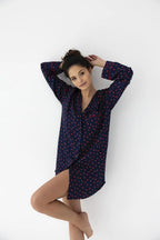 Sophia | camicia da notte taglio a in viscosa - sunset