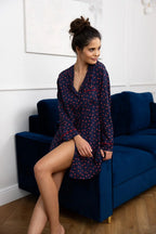 Sophia | camicia da notte taglio a in viscosa - sunset