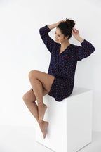 Sophia | camicia da notte taglio a in viscosa - sunset