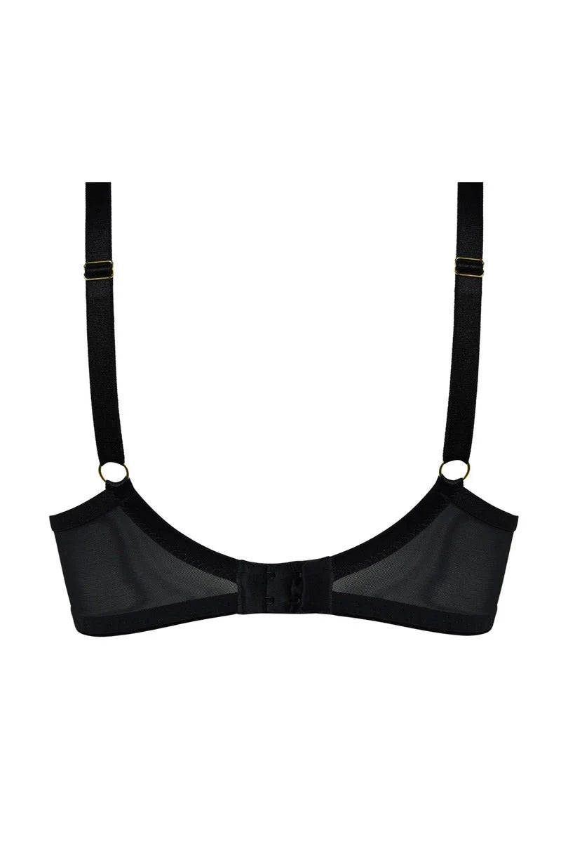 Spider | reggiseno soft in pizzo con decoro strappy –