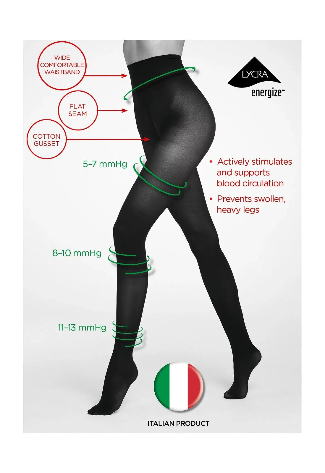 Strong press - 40 den - collant riposanti in microfibra