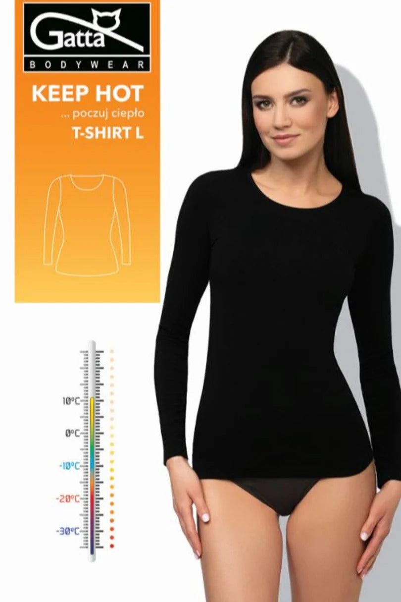 T-shirt da donna a manica lunga termica | keep hot