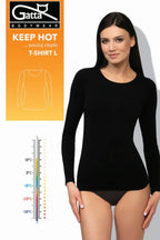 T-shirt da donna a manica lunga termica | keep hot