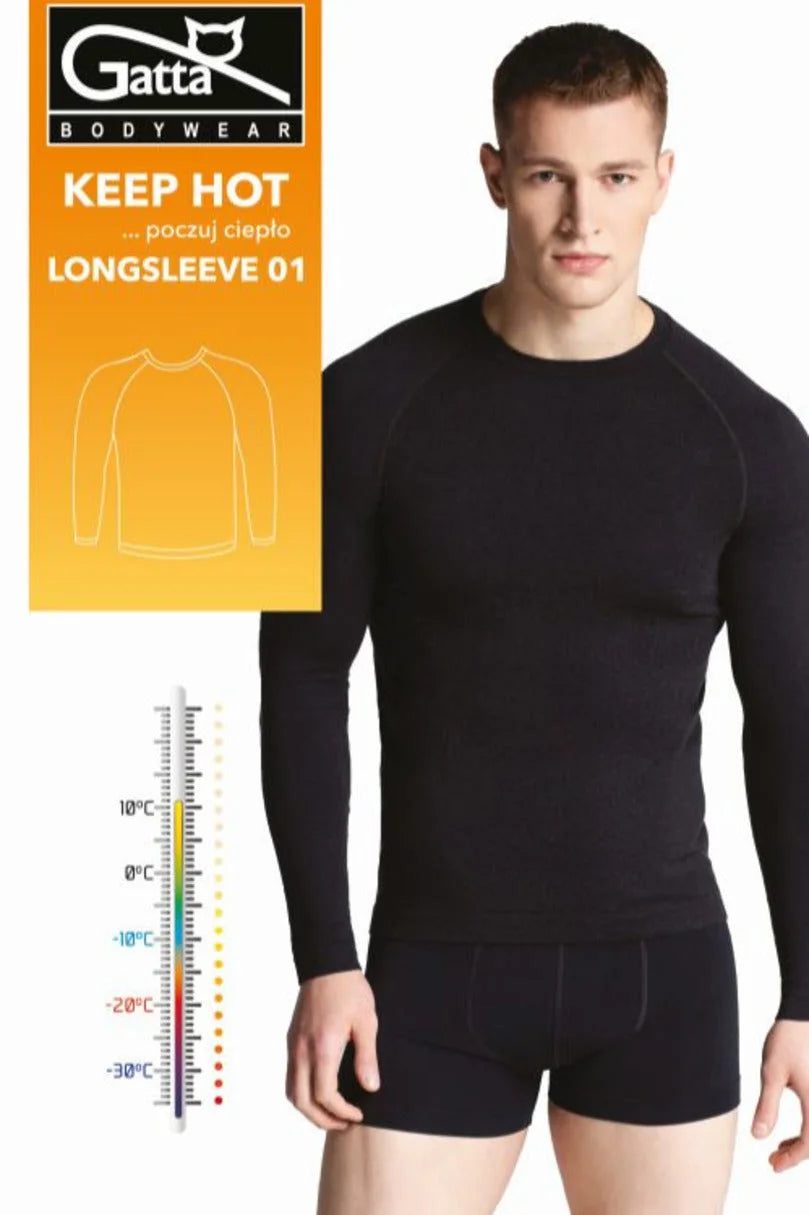 T-shirt termica a manica lunga da uomo | keep hot