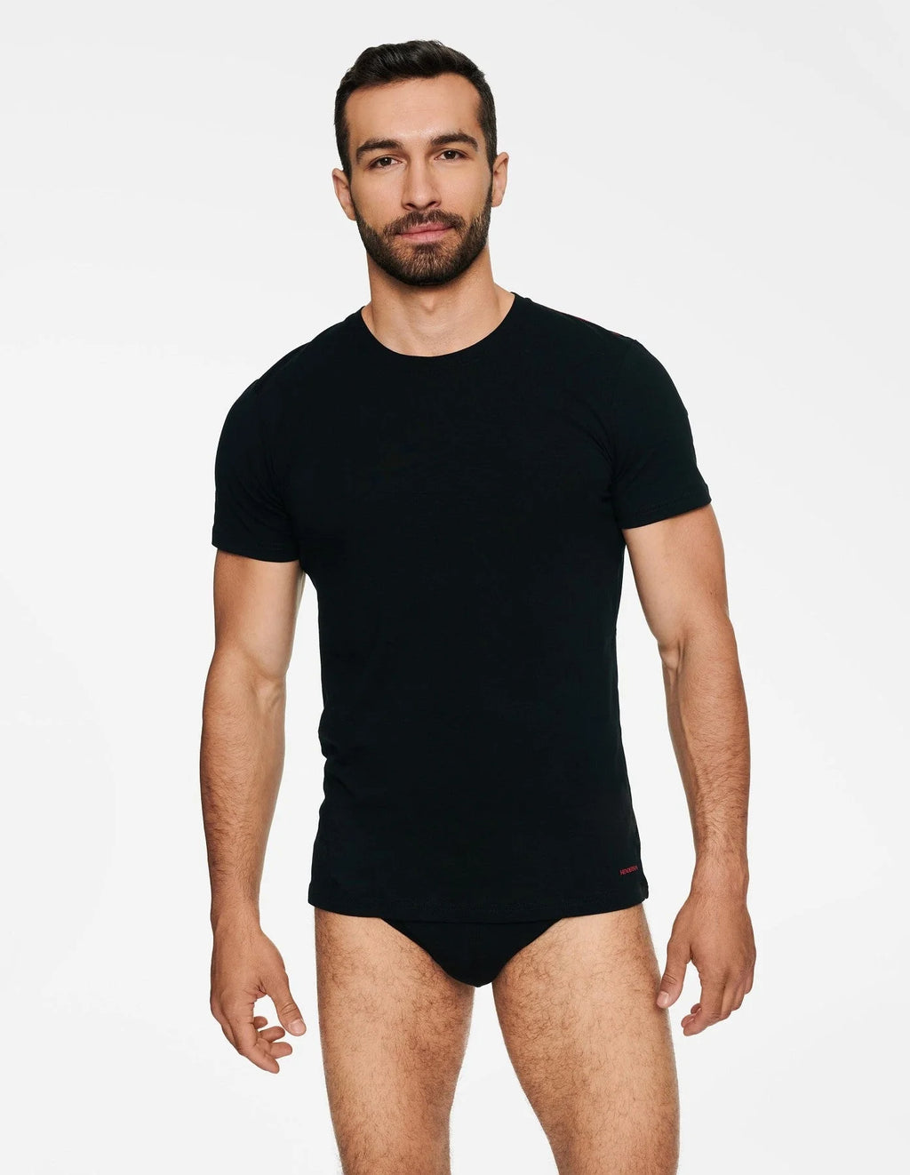 T-shirt uomo in cotone elasticizzato - red line