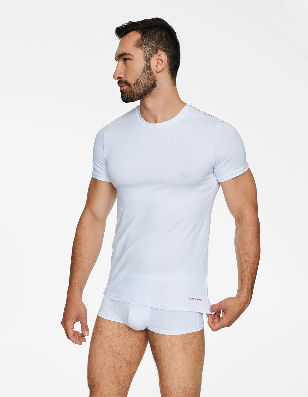 T-shirt uomo in cotone elasticizzato - red line