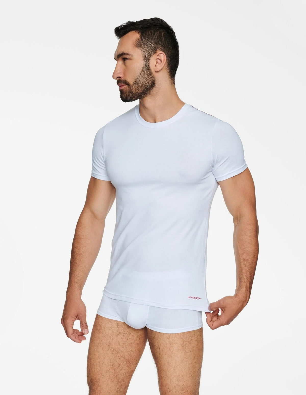 T-shirt uomo in cotone elasticizzato - red line