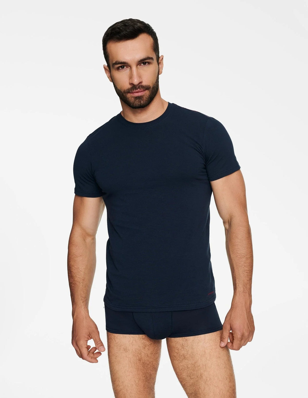 T-shirt uomo in cotone elasticizzato - red line