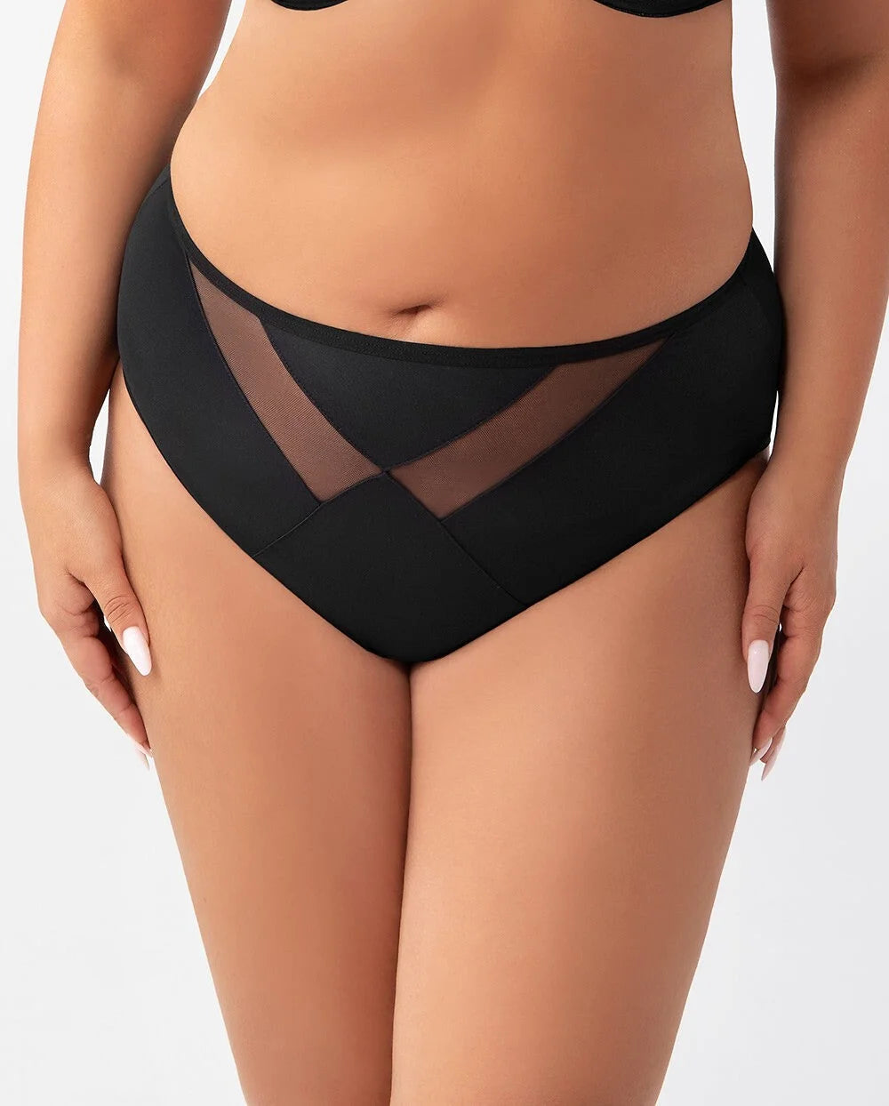 Vicky - k567 - nero - slip da donna a vita alta