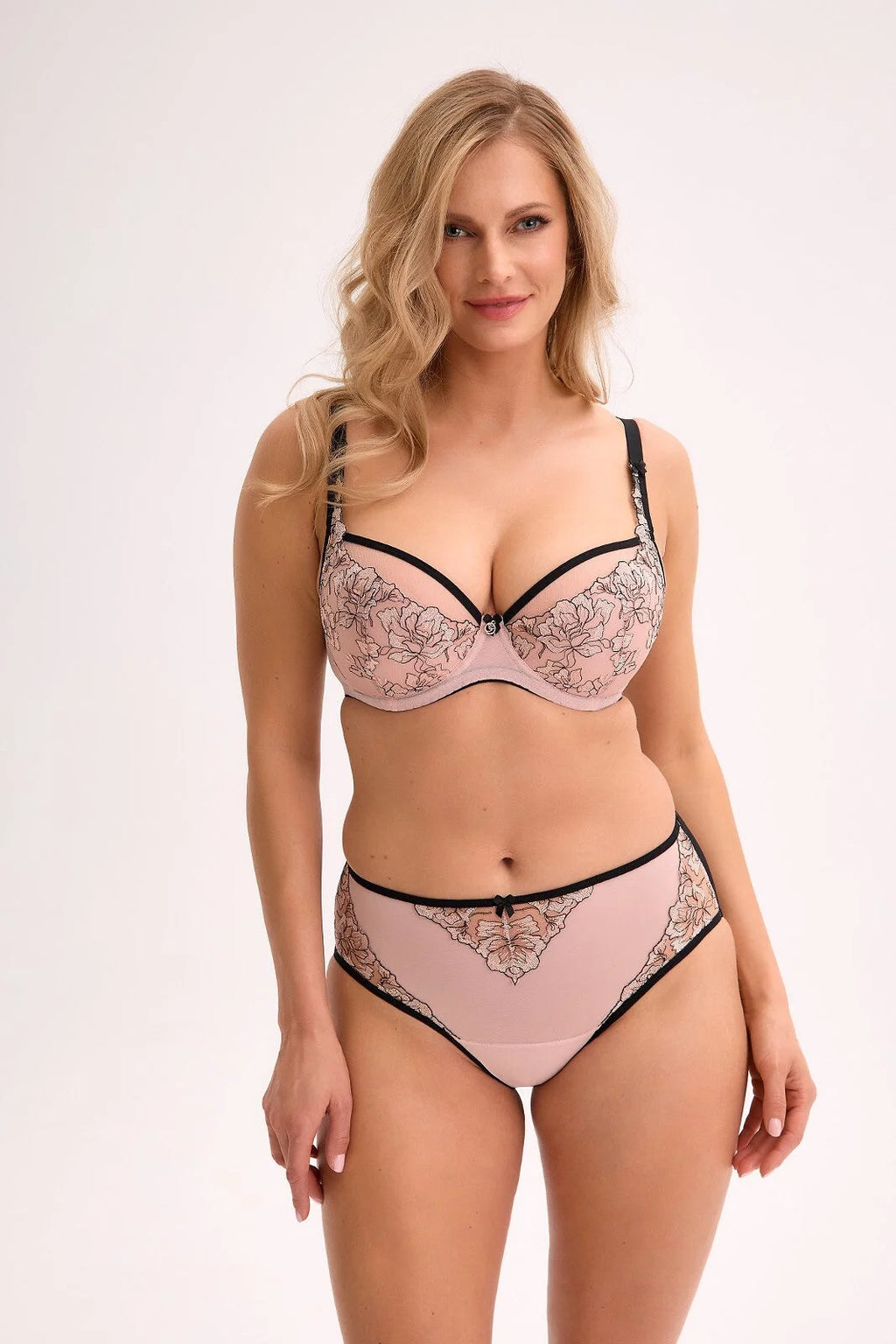 1332 - xenia - slip donna classico con ricamo floreale
