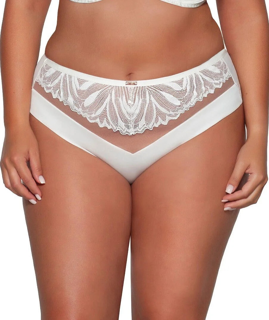 Yasmin | slip in microfibra e pizzo - ecru - 2107