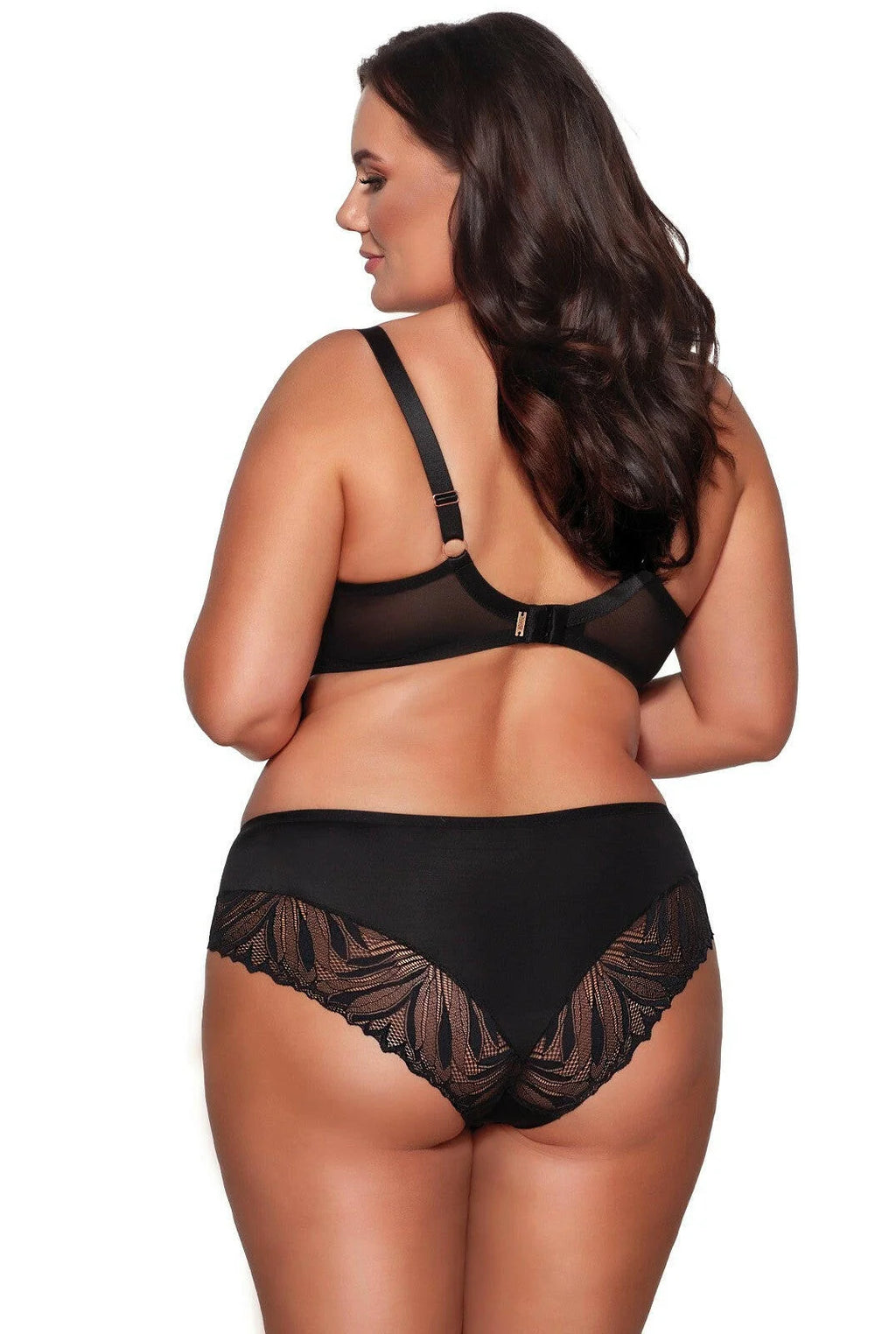 Yasmin | slip in microfibra e pizzo - nero - 2107