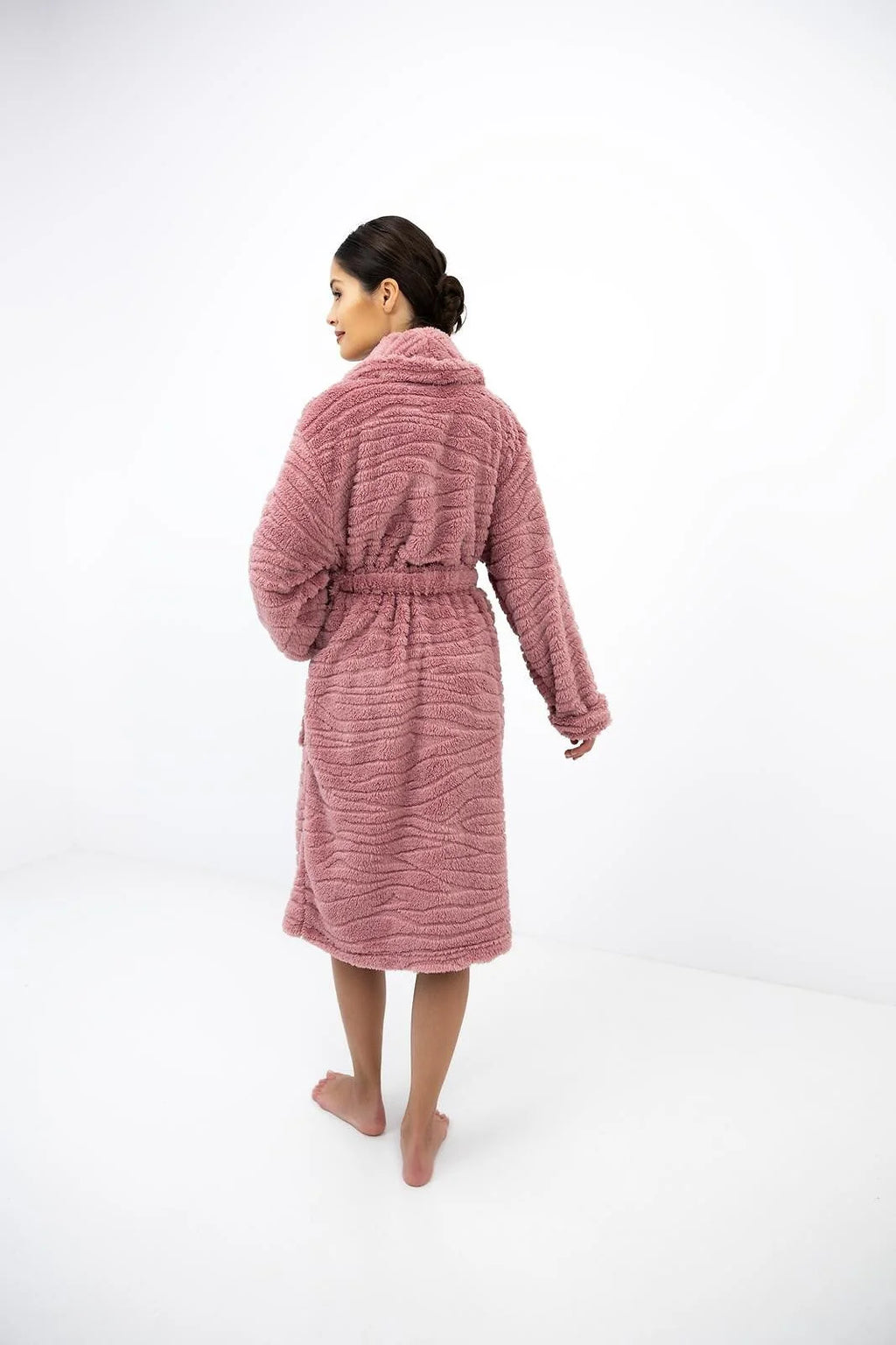 Zella - vestaglia da donna con collo a scialle e motivo